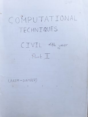 Computational Techniques -BCE
