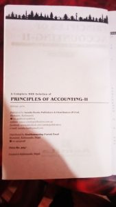 NEB Principles of Accounting -II Grade 12