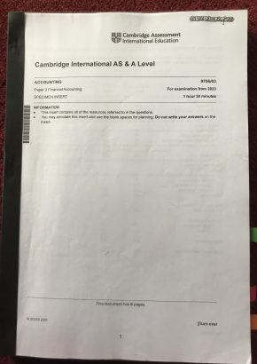 A levels accounting past paper-3