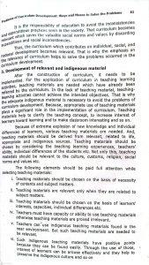 curriculum and evaluation