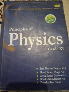Principles of physics Grade XI
