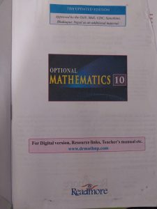 Optional mathematics class 10