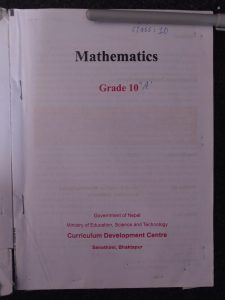 C.Maths Book for Class 10.