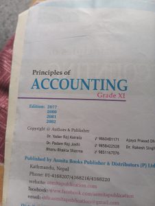 class 11 account book