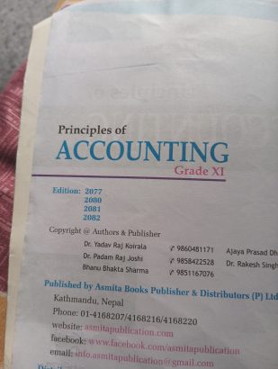 accounting account class 11 (Asmita publicati
